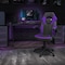 Flash Furniture X10 Gaming Chair, Ergonomic Office Chair, Height Adjustable Swivel Computer Chair with Flip-Up Arms, Purple/Black LeatherSoft CH-00095-PR-GG - alternate 1